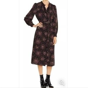 Kate Spade Disco Dots Ruffle ELastic Neck Shirt Style Dress. Size 4